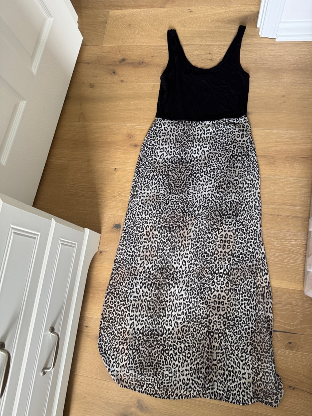 Vince camuto Black & Leopard Print Maxi Dress - Women